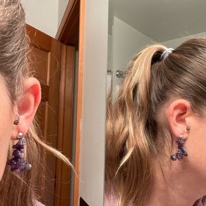 Beautiful amethyst dangle earrings